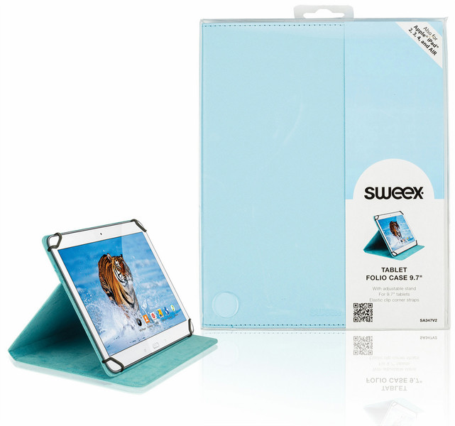 Sweex SA347V2 10Zoll Blatt Blau Tablet-Schutzhülle