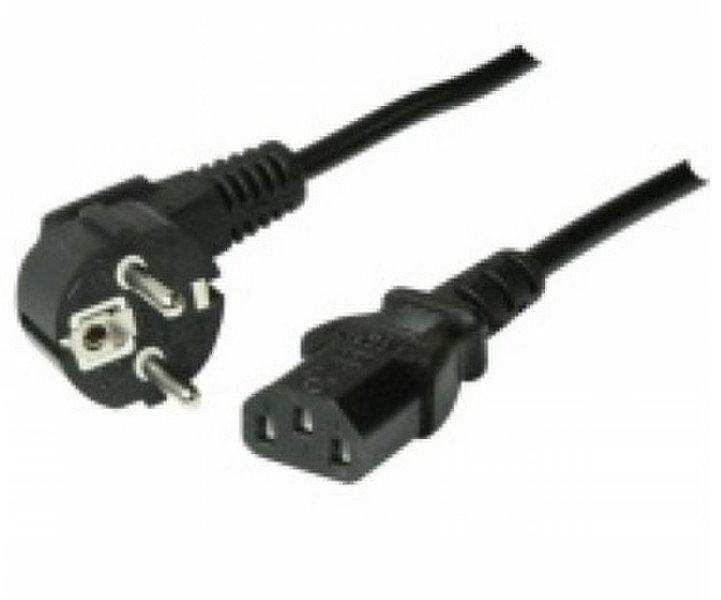 Helos 118895 3m CEE7/7 Schuko C13 coupler Black power cable