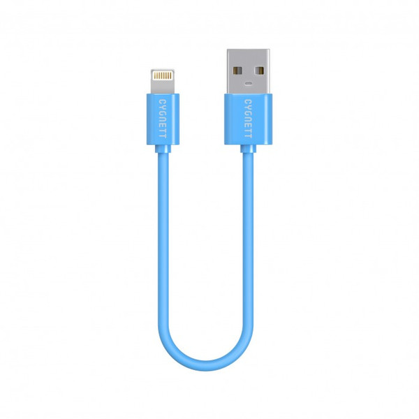 Cygnett 10cm, Lightning - USB2.0 0.1m USB A Lightning Blue