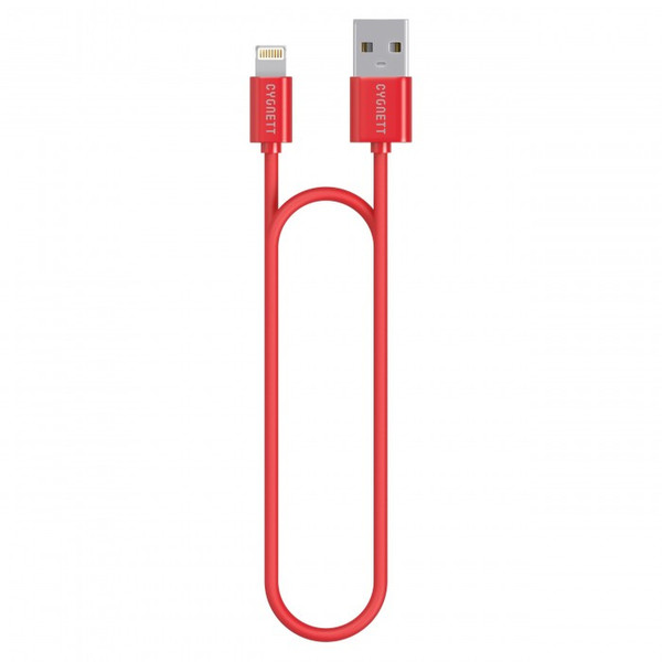Cygnett 1.2m, Lightning - USB2.0 1.2м USB A Lightning Красный