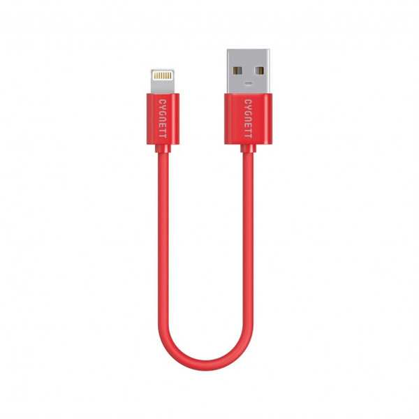 Cygnett 10cm, Lightning - USB2.0 0.1m USB A Lightning Red