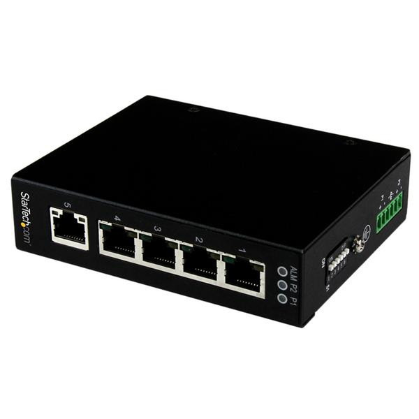 StarTech.com IES51000 Неуправляемый Gigabit Ethernet (10/100/1000) Черный сетевой коммутатор