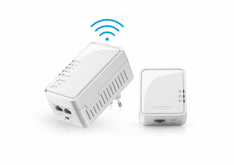 Sitecom LN-556 500Мбит/с Подключение Ethernet Wi-Fi Белый 2шт PowerLine network adapter
