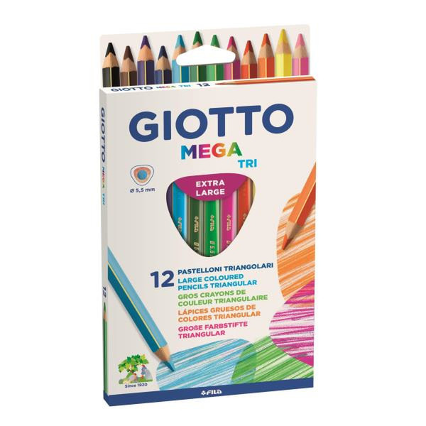 Giotto Mega Tri Мульти 12шт цветной карандаш