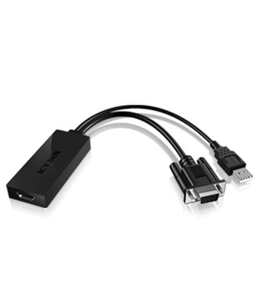 ICY BOX IB-AC512 0.235м HDMI VGA (D-Sub) + USB Черный