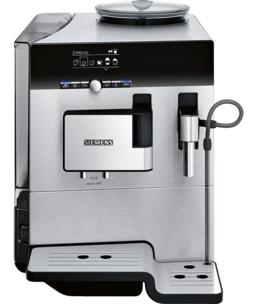 Siemens TE803209RW Espresso machine 2.4л 2чашек Черный, Нержавеющая сталь кофеварка