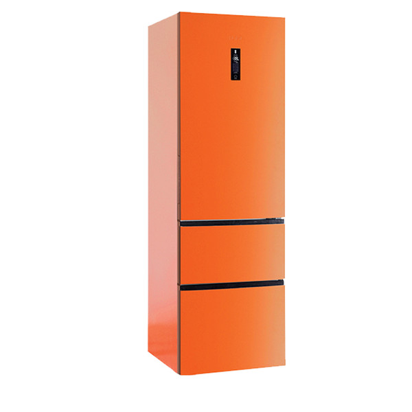 Haier A2FE-735COJ freestanding 248L 99L A++ Orange fridge-freezer