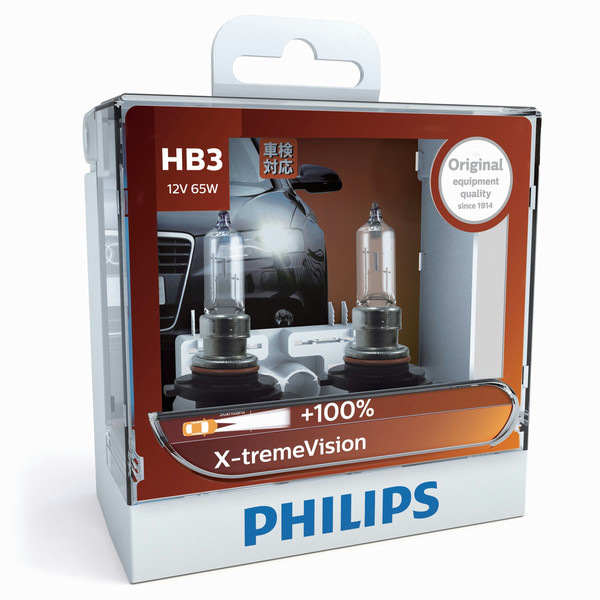 Philips X-tremeVision 9005XVS2 HB3 65W Halogen P20d 1860lm car light bulb