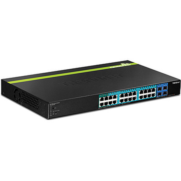 Trendnet TPE-2840WS Managed network switch Gigabit Ethernet (10/100/1000) Power over Ethernet (PoE) 1U Black network switch