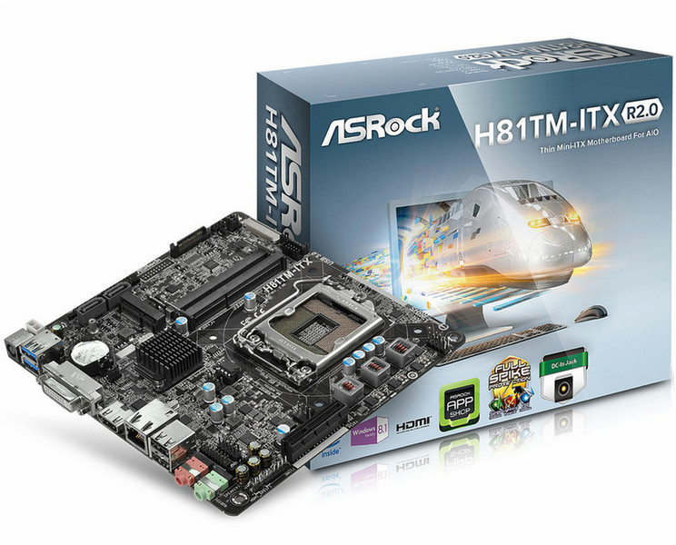 Asrock H81TM-ITX R2.0 Intel H81 Socket H3 (LGA 1150) Mini ITX motherboard