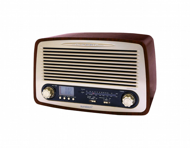 Sunstech RPR4000 Personal Analog Wood radio