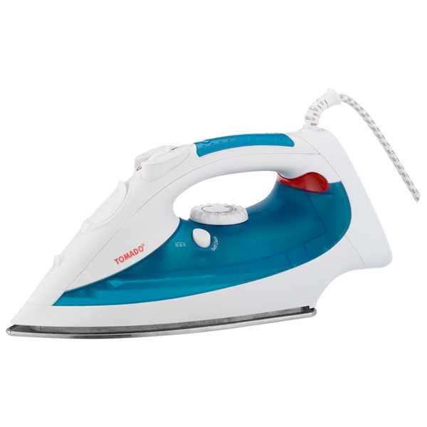 Tomado 1729243 Dry & Steam iron Stainless Steel soleplate 2400W Blau, Weiß Bügeleisen