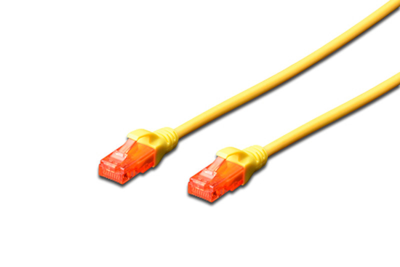 2Direct DK-1614-0025/Y 0.25m Cat6 U/UTP (UTP) Red,Yellow networking cable