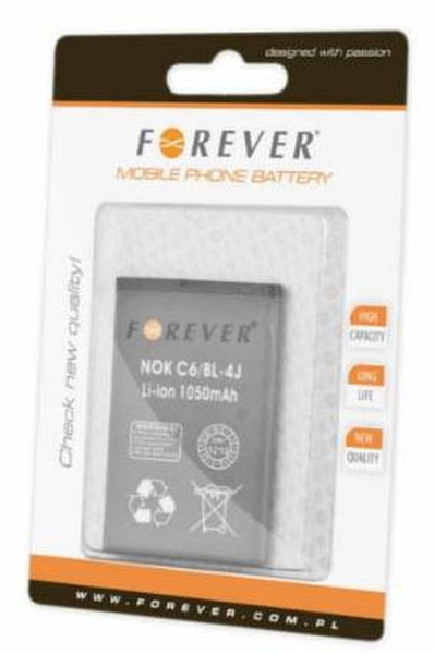 Forever FO-NOK-BL-4J Lithium-Ion 1050mAh Wiederaufladbare Batterie
