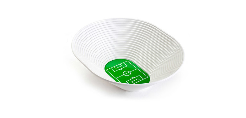 Ototo Design Footbowl Oval Grün, Weiß
