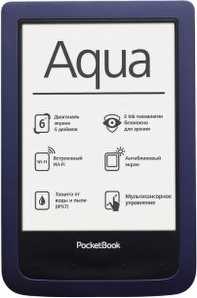 Pocketbook Aqua 6Zoll Touchscreen 4GB WLAN Navy eBook-Reader