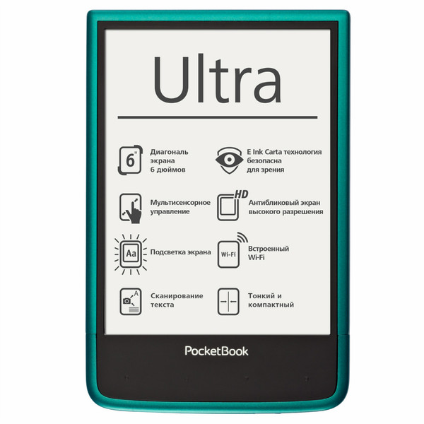 Pocketbook Ultra 6Zoll Touchscreen 4GB WLAN Türkis eBook-Reader