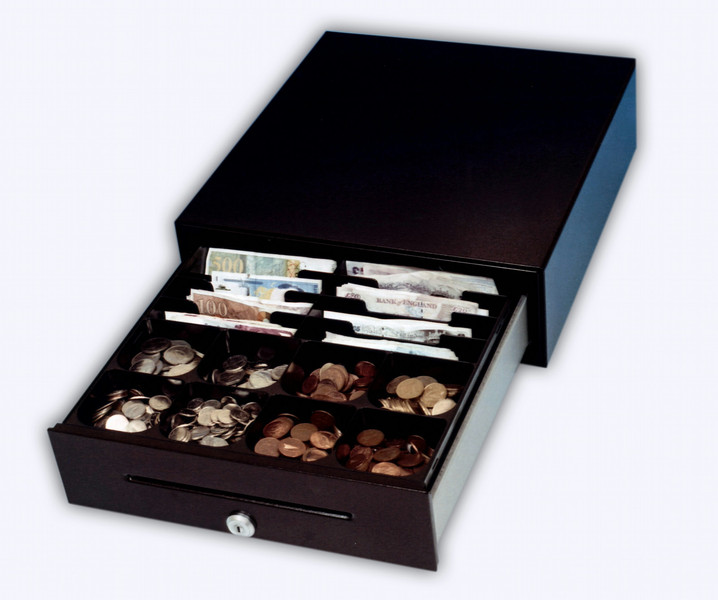 International Cash Drawer EU-8/8 Stainless steel Black cash box tray