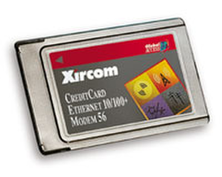 Xircom PCMCIA Ethernet + FAX modem 5 56Kbit/s Modem