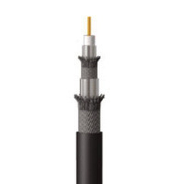 C2G 500ft RG6/U Quad Shield In Wall Coaxial Cable 152.4m Schwarz Koaxialkabel