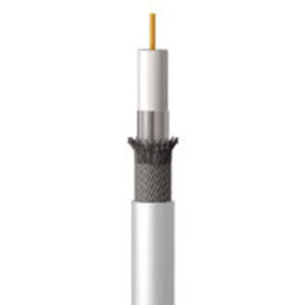 C2G 500ft RG6/U Dual Shield In Wall Coaxial Cable - White 152.4m Weiß Koaxialkabel