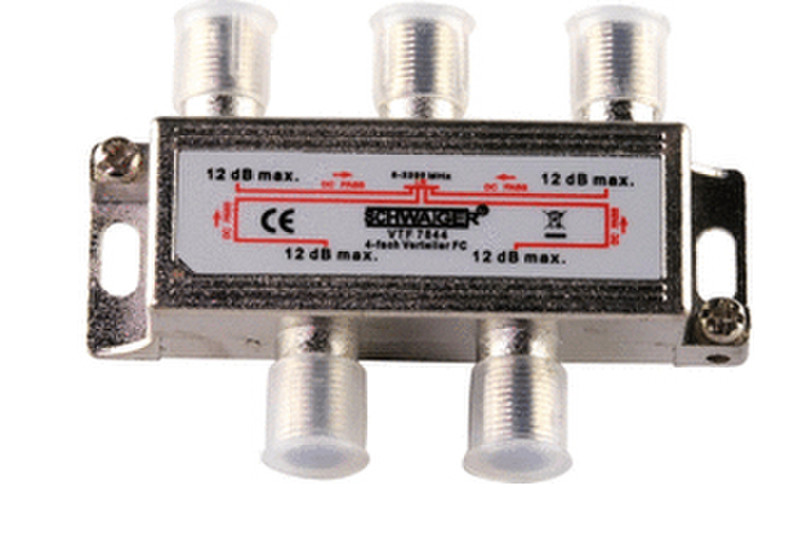 Schwaiger VTF7844 531 Cable splitter Silver cable splitter/combiner