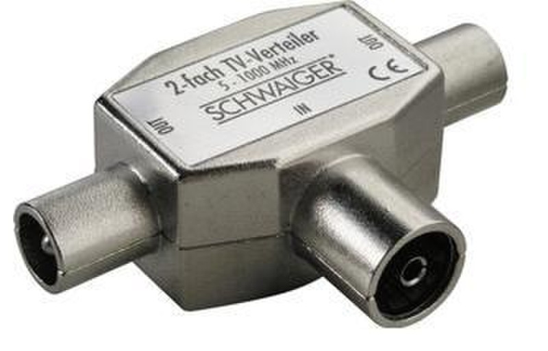 Schwaiger ASV42 531 Cable splitter Silver cable splitter/combiner