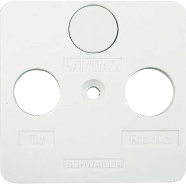 Schwaiger ADE312 White switch plate/outlet cover