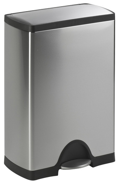 simplehuman VB 005553 50л Прямоугольный Нержавеющая сталь, Стальной Черный, Нержавеющая сталь trash can