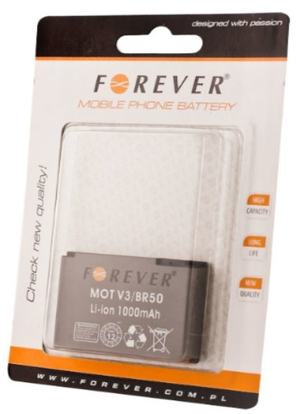 Forever FO-MOT-BR50 Lithium-Ion 1000mAh rechargeable battery