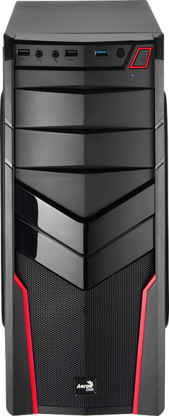 Aerocool V2X Midi-Tower 400W Black,Red computer case