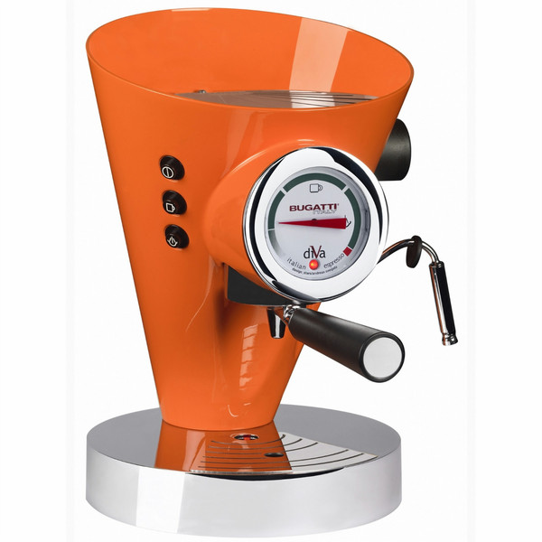 Bugatti Italy 15-DIVAO Espresso machine 0.8L Orange coffee maker