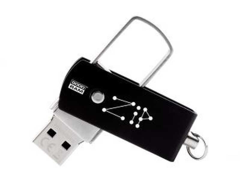 Goodram Zip 8GB 8ГБ USB 2.0 Черный, Металлический USB флеш накопитель