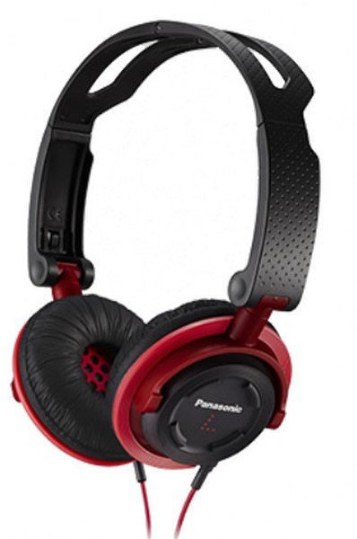 Panasonic RP-DJS150E Ohraufliegend Kopfband Schwarz, Rot