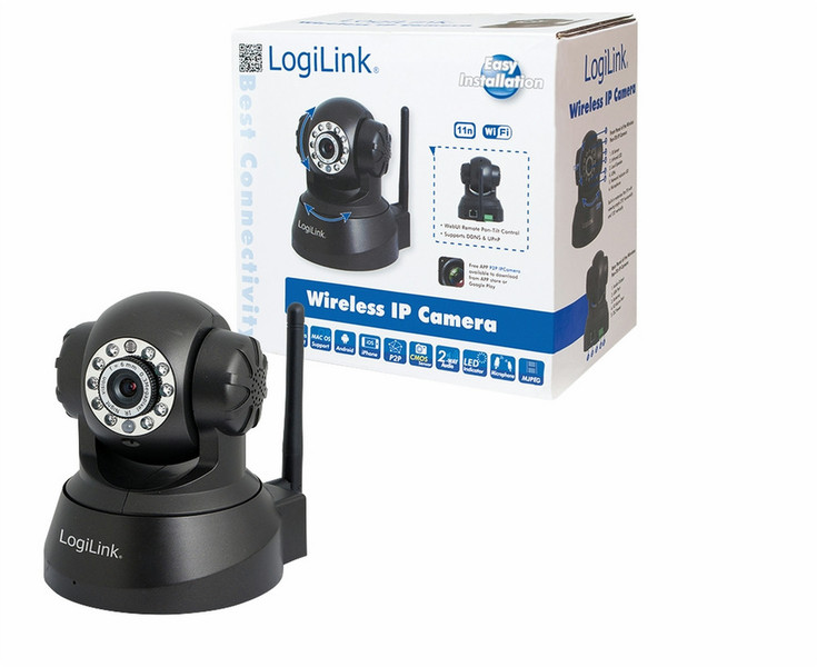 LogiLink WC0030A IP security camera Black security camera