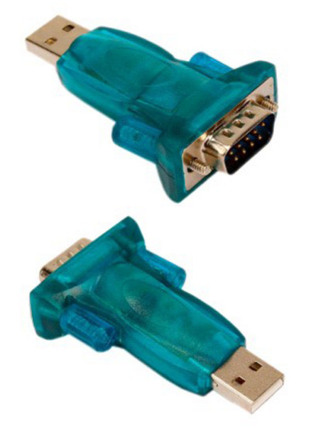 ORIENT UAS-002 USB 2.0 RS-232 DB9M Синий, Прозрачный