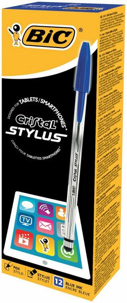 BIC Cristal Stylus Stick ballpoint pen Blau 12Stück(e)