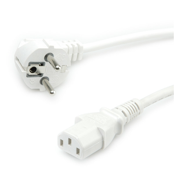 Value 19.99.1019-50 1.8m C13 coupler White power cable