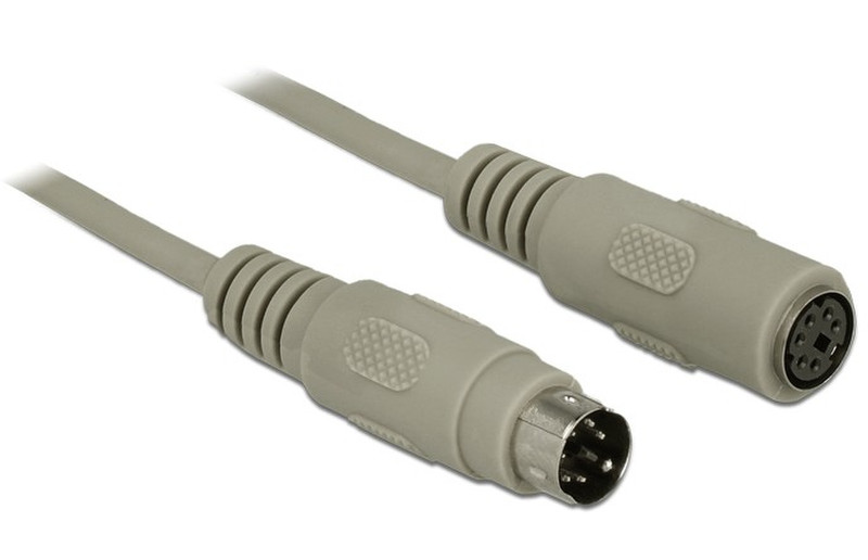 DeLOCK 84705 15m 6-p Mini-DIN 6-p Mini-DIN Grey PS/2 cable