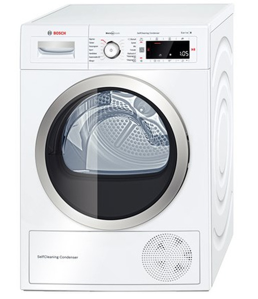 Bosch WTW875M8SN freestanding Front-load 8kg A++ White tumble dryer