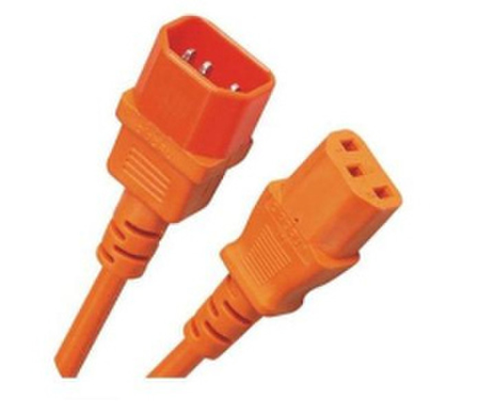 Diverse Electronics C13-C14, 1m 1m C13 coupler C14 coupler Orange