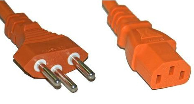 Diverse Electronics T12-C13, 1m 1m C13 coupler Orange