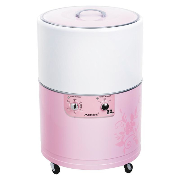 Acros LAP2235YR portable Top-load 22kg Pink,White washing machine