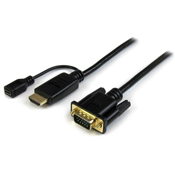 StarTech.com 6 ft HDMI to VGA active converter cable – HDMI to VGA adapter – 1920x1200 or 1080p