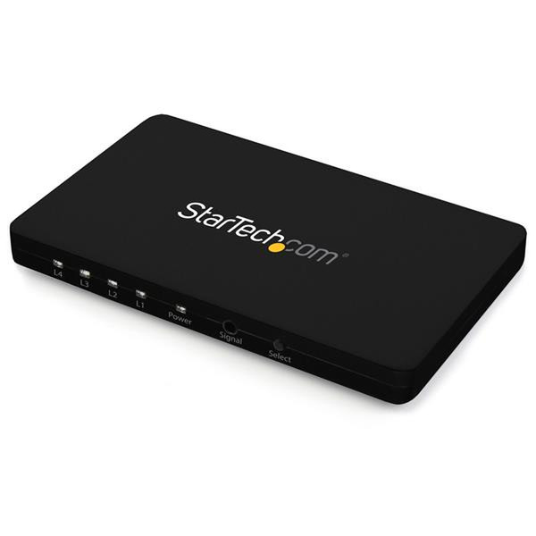 StarTech.com 4-Port HDMI automatic video switch w/ aluminum housing and MHL support – 4K 30Hz
