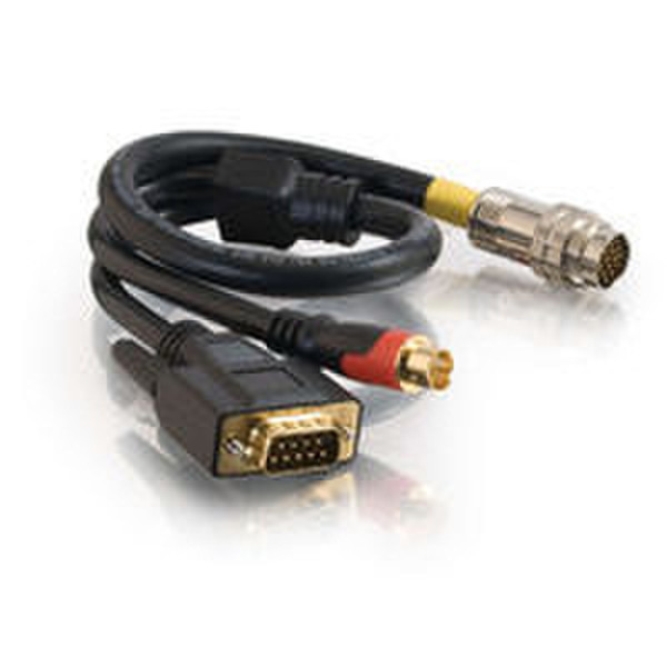 C2G 6ft RapidRun™ DB9 + S-Video Flying Lead 1.8м S-Video (4-pin) Черный