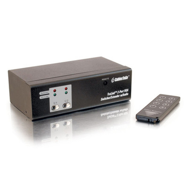 C2G Trulink 2-Port UXGA Monitor Switcher/Extender with Audio Schwarz Tastatur/Video/Maus (KVM)-Switch