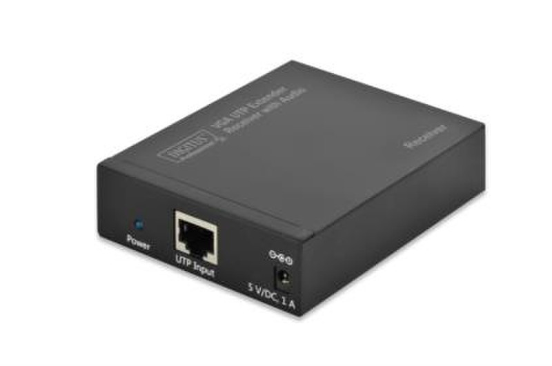 Digitus DS-53450 Network receiver Schwarz Netzwerk-Erweiterungsmodul
