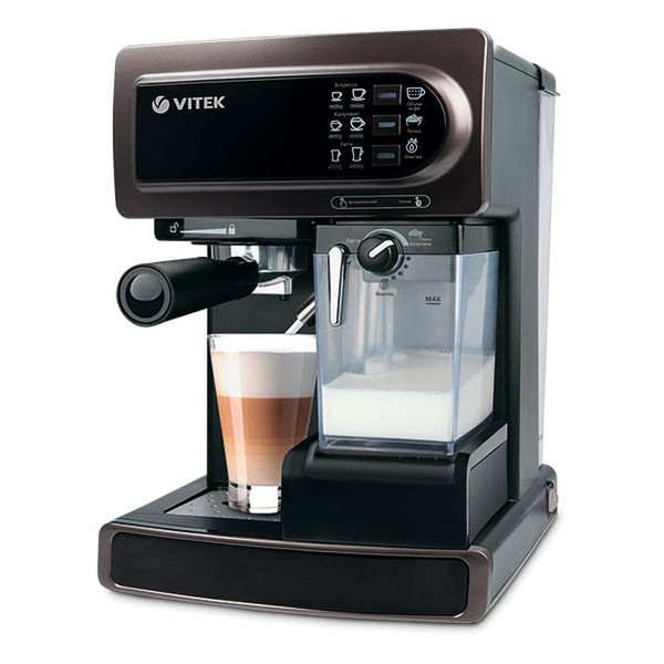 Vitek VT-1517 BN Espresso machine 1.65л Черный, Бронзовый, Cеребряный