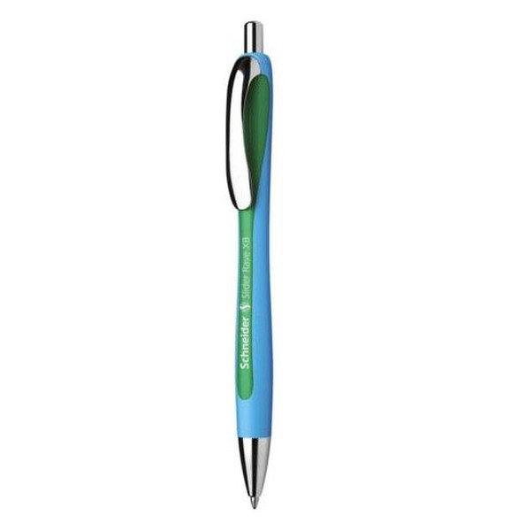 Schneider Slider Rave Clip-on retractable ballpoint pen Extradick Grün 5Stück(e)